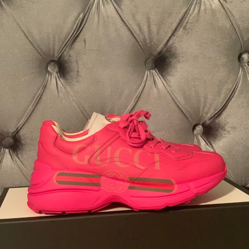 Gucci Rhyton pink sneakers
